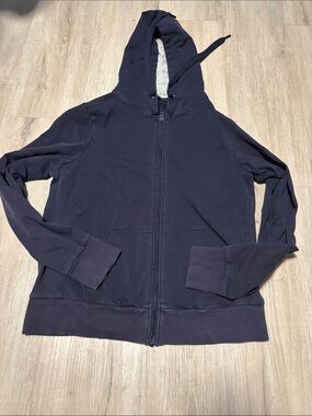 M&S Navy Zip-Up Hoodie with‎ Sherpa-Lined Hood